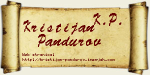 Kristijan Pandurov vizit kartica